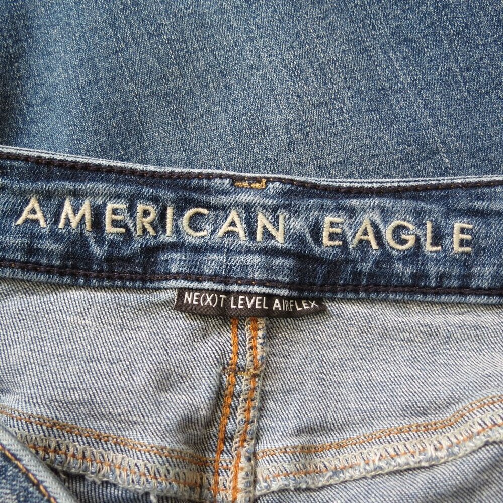 AMERICAN EAGLE Men's Next Level AirFlex Slim Straight Jeans Size 32x34 Distress - Picture 6 of 10
